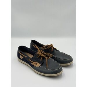 Sperry Top-Sider Blue Leather Boat Shoes Women's 9.5M Nautical Casual Loafers
